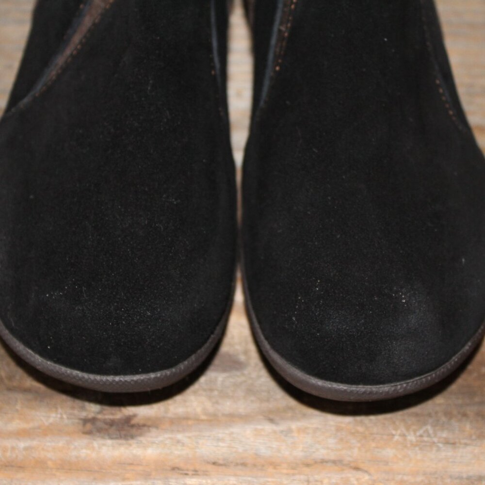 SALE Peace Mocs "Denise Wide" 7 Wide Black & Brown Cushioned Slipon New - Picture 4 of 13